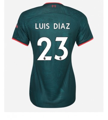 Liverpool Luis Diaz #23 Tredjedrakt Kvinner 2022-23 Kortermet